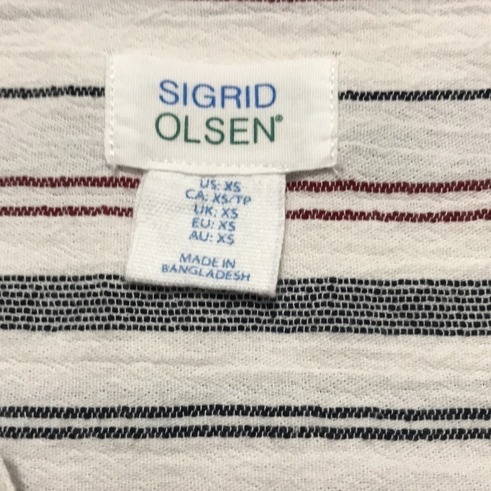 SIGRID OLSON Striped Button Down Tunic Size Extra… - image 6